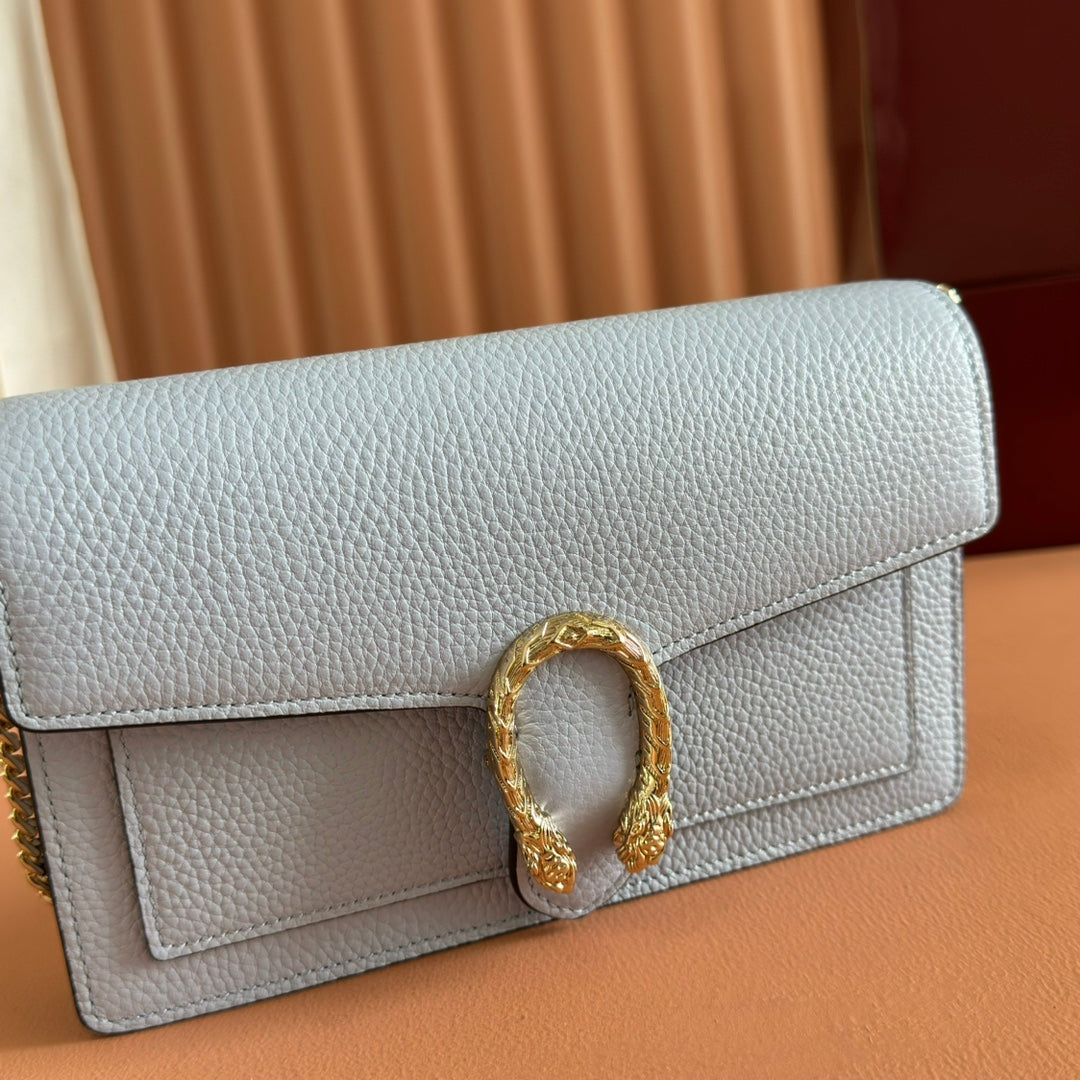 Gucci 25S Dionysus Wallet On Chain 20 in Light Blue Calfskin