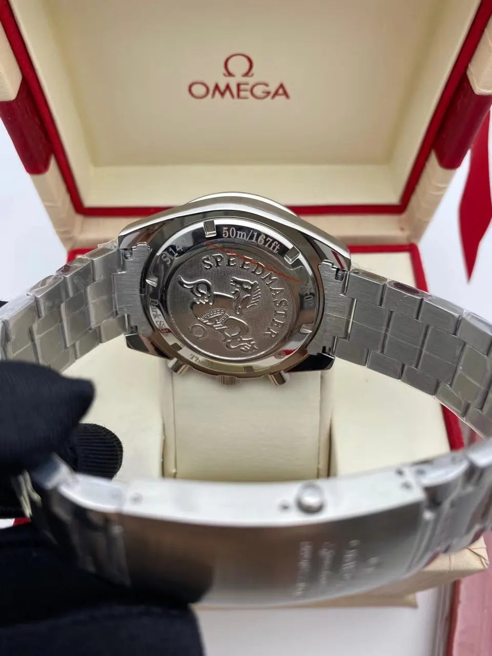 speedmaster Omega Blue Dial Chronograph - Hình 2