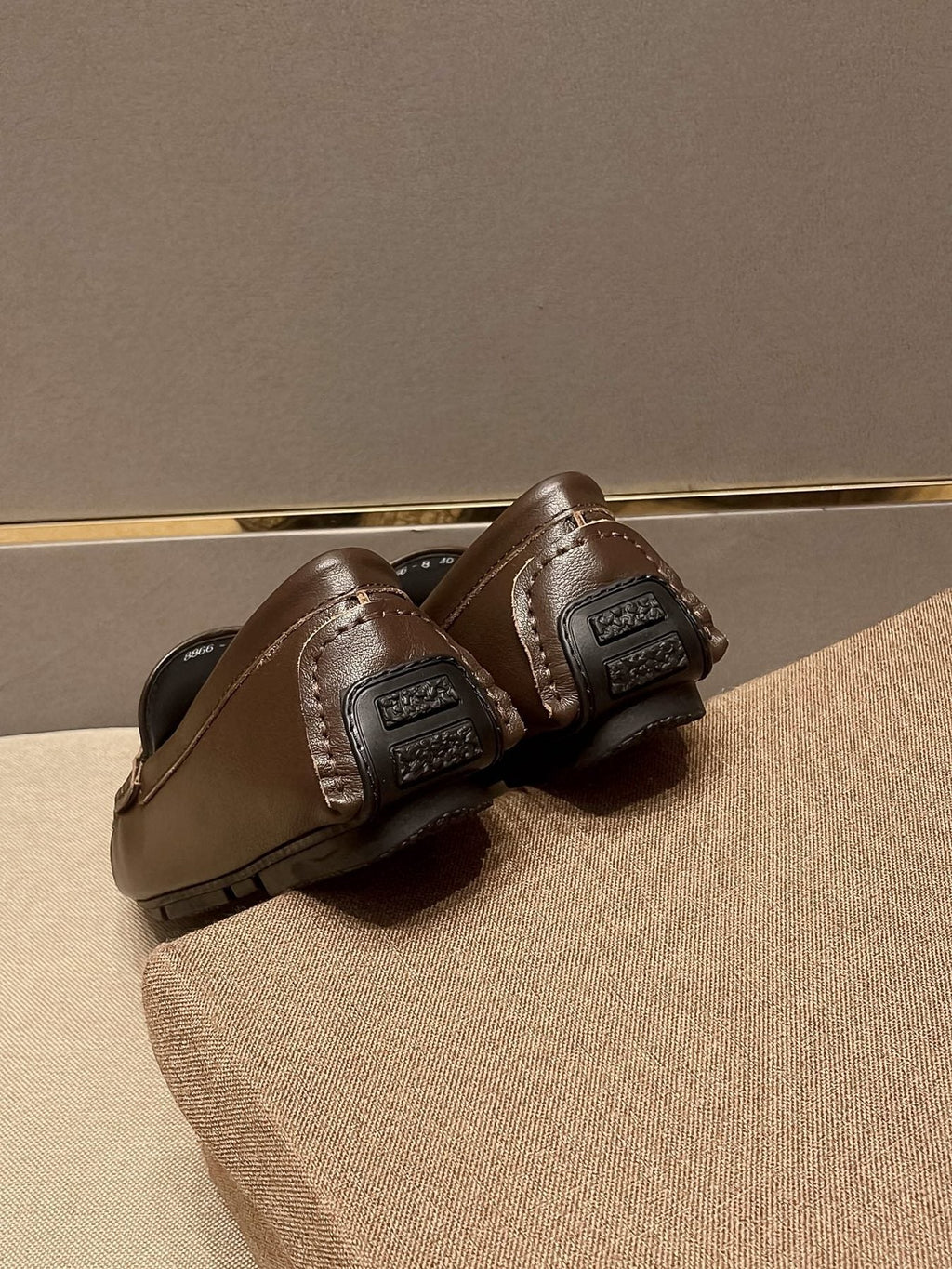 Dior Patterned Vamp Buckle Loafers — back