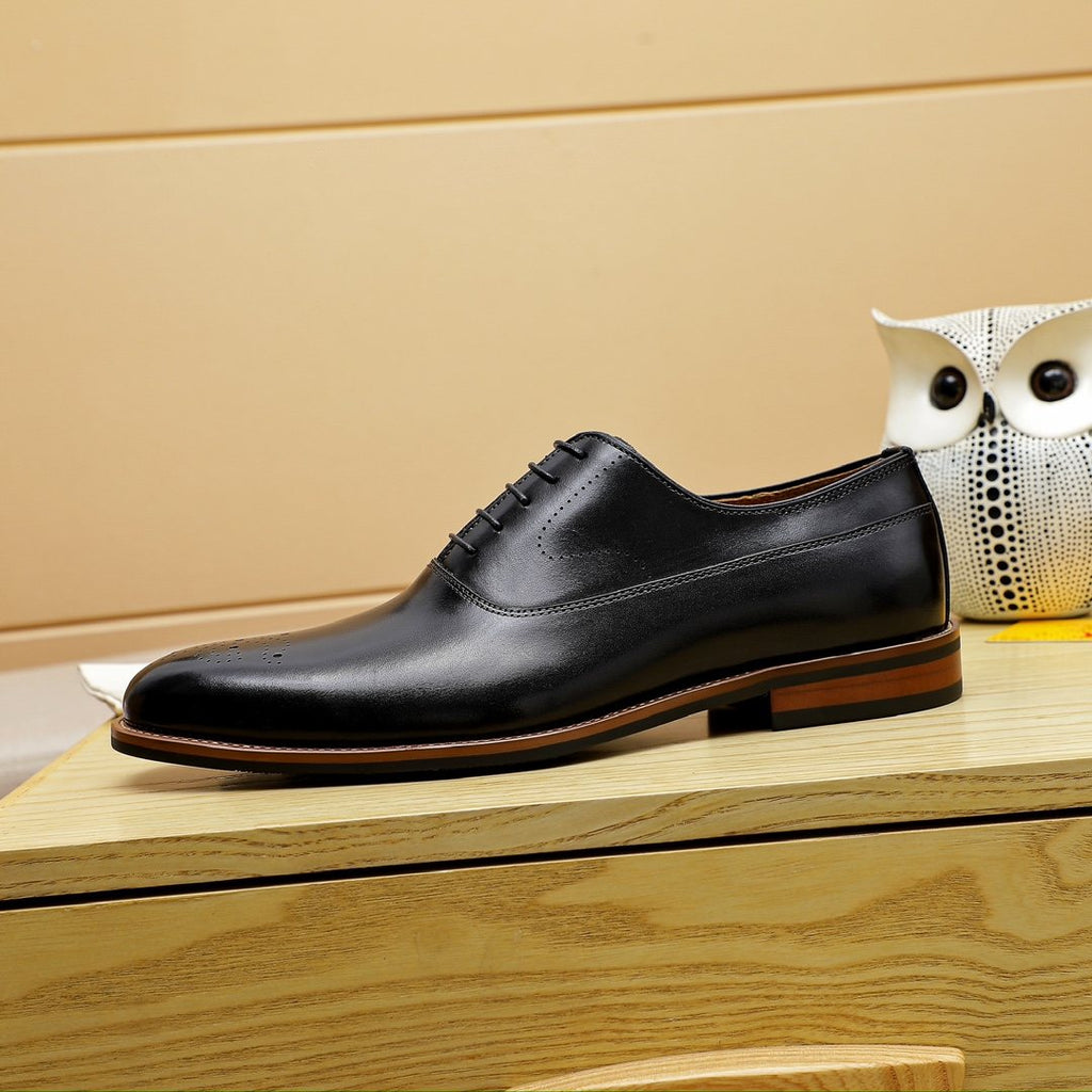 Louis Vuitton Perforated Toe Lace-Up Dress Shoes — side