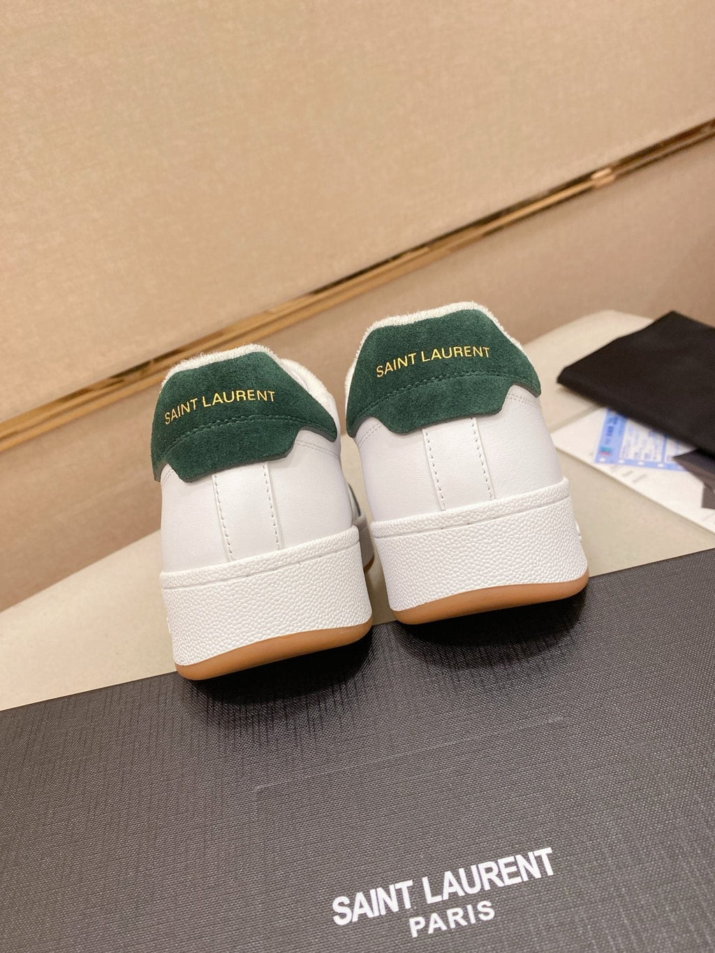 Saint Laurent Perforated Low-Top Sneakers — back