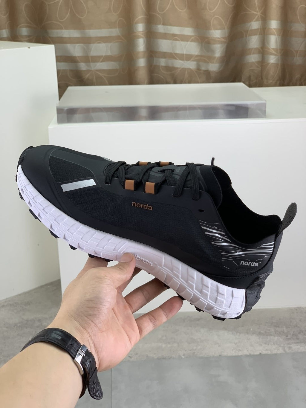 Black Trail Running Shoes — model