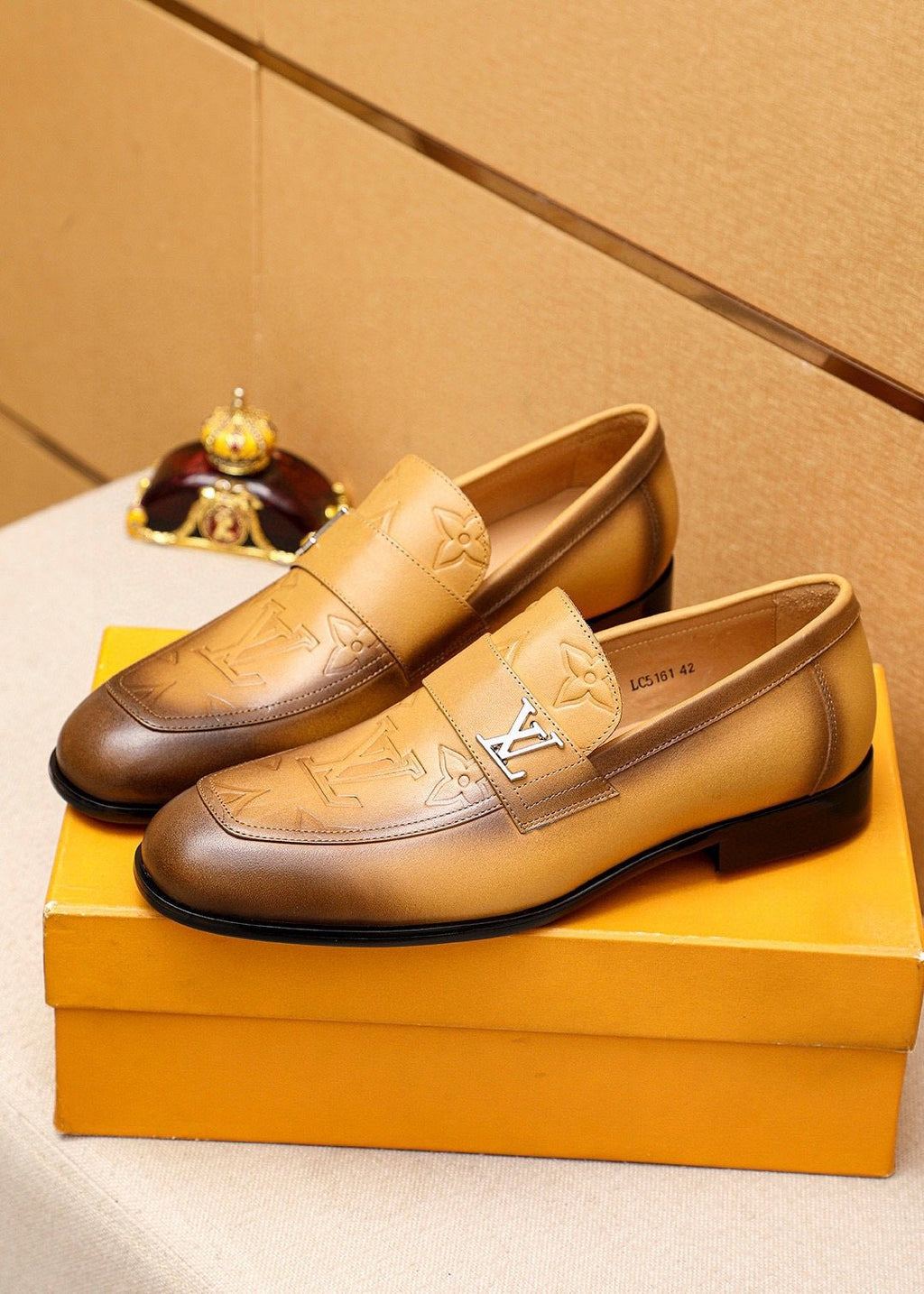 Louis Vuitton Embossed Leather Loafers — hero